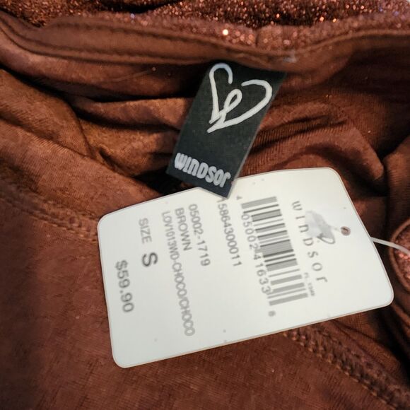 New Windsor Irene Maxi Dress Size Small Womens Sparkle Brown Mermaid For… - Picture 8 of 9